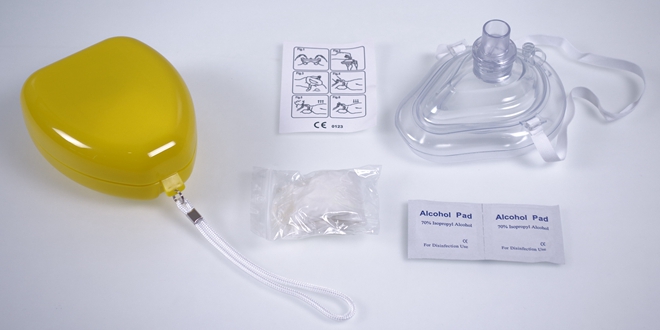 CPR Pocket Resuscitator in Yellow Box